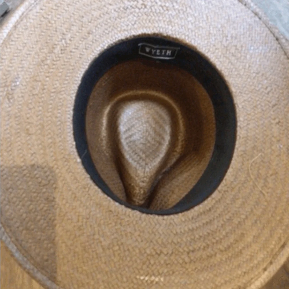 NEW! RARE Wyeth cocoa straw rancher suede band